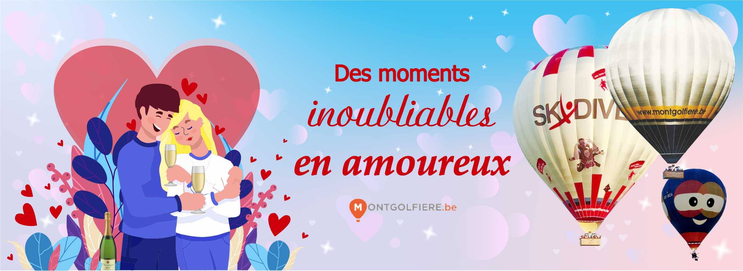 Cadeau Saint-Valentin 2025 en montgolfière